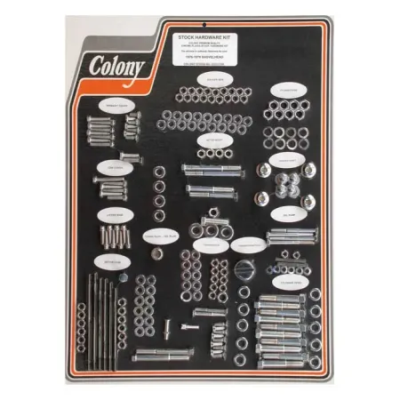 Colony Motor Screw Set OEM Style in Chrome Finish For 1976-1978 Shovel Models (8312 CHR)