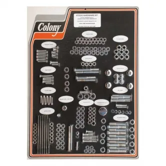Colony Motor Screw Set OEM Style in Chrome Finish For 1979-1980 Shovel Models (ARM865989)