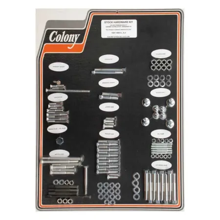 Colony Motor Screw Set OEM Style in Chrome Finish For 1957-1966 XL, XLH (Excluding XLCH) Models (8315 CHR)