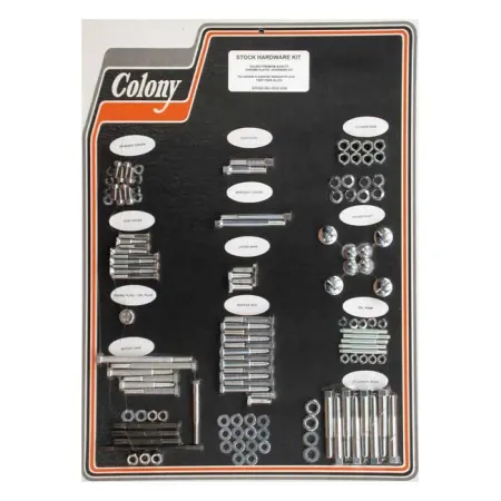 Colony Motor Screw Set OEM Style in Chrome Finish For 1957-1969 XLCH (Excluding XL, XLH) Models (8316 CHR)
