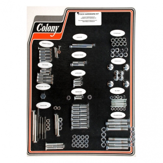 Colony Motor Screw Set OEM Style in Chrome Finish For 1967-1970 XLH, 1970 XLCH Models (ARM675989)