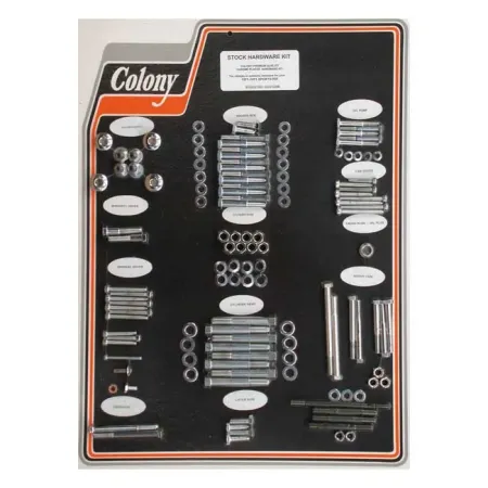Colony Motor Screw Set OEM Style in Chrome Finish For 1971-1973 XL Models (8319 CHR)