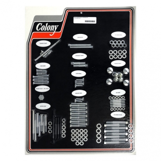 Colony Motor Screw Set OEM Style in Zinc Finish For 1957-1966 XL, XLH (Excluding XLCH) Models (ARM597929)
