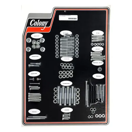 Colony Motor Screw Set OEM Style in Zinc Finish For 1971-1973 XL Models (8319-Z)