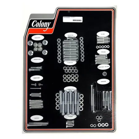 Colony Motor Screw Set OEM Style in Zinc Finish For 1974-1976 XL Models (8320-Z)