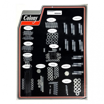 Colony Motor Screw Set OEM Style in Zinc Finish For 1940-1948 74/80 Inch U Models With Aluminium Heads (ARM508929)