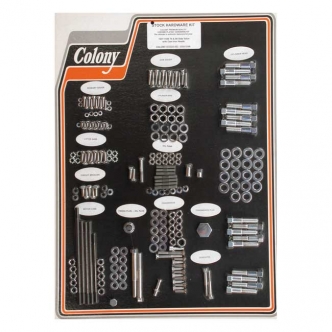 Colony Motor Screw Set OEM Style in Chrome Finish For 1937-1939 74/80 Inch U Models With Cast Iron Heads (ARM885989)