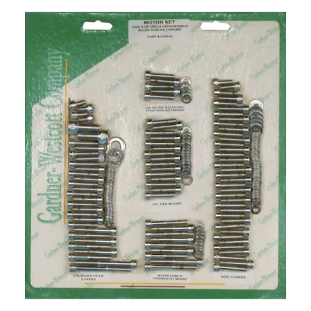 Gardner Westcott Motor Screw Set in Chrome Allen Finish For 2002-2017 V-Rod Models (C-69-02)