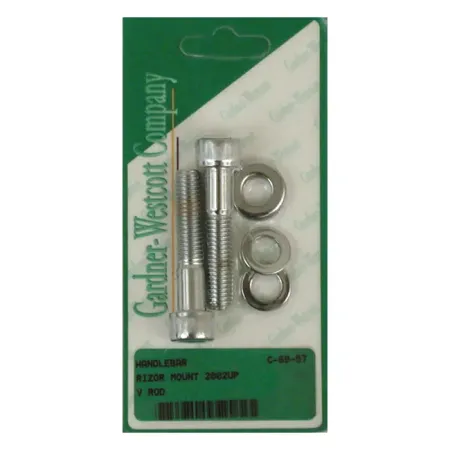 Gardner Westcott H/B Riser Mount, Set in Chrome Allen Finish For 2002-2017 V-Rod Models (C-69-57)