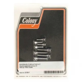 Colony Windshield Mount Kit in Chrome Allen Finish For 2002-2017 V-Rod Models (ARM572099)