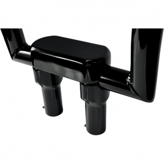 Drag Specialties 4 Inch Tall Buffalo Risers With Top Clamp In Black For 1 1/2 Inch Handlebars (0602-0605)