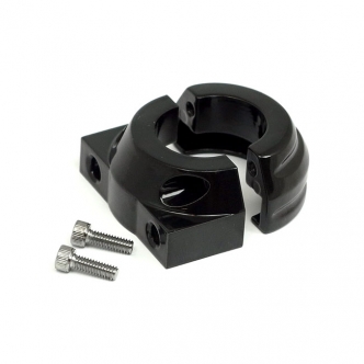 Doss Throttle Clamp in Gloss Black Finish For 1996-2017 H-D With Dual Throttle Cables (Excluding Street) Models (ARM656179)