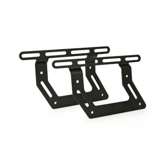 Doss Saddlebag Support Set Flat Steel In Black Finish Multi Model Design For H-D & Non H-D Universal Fitment (ARM654955)