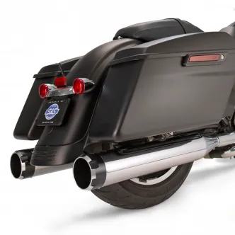 S&S Cycles MK45 Thruster 4.5 Inch Slip-On Muffler in Chrome Finish With Black End Caps For 1995-2016 Touring Models (550-0619)