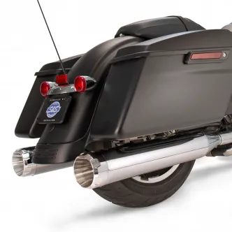 S&S Cycles MK45 Thruster 4.5 Inch Slip-On Muffler in Chrome Finish With Chrome End Caps For 1995-2016 Touring Models (550-0620)