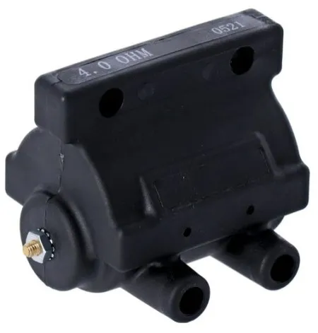 Doss OEM Style Ignition Coil 12V, 4 OHM Electronic Ignition in Black Finish For 1980-1984 B.T., XL Models (10-2024)