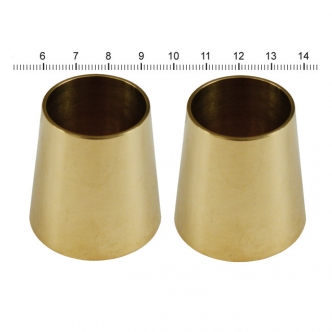 Paughco Handlebar Control Cones in Tapered Brass Finish For All 1 Inch Handlebars (ARM902809)