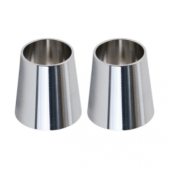 Paughco Handlebar Control Cones in Tapered Chrome Finish For All 1 Inch Handlebars (ARM702809)
