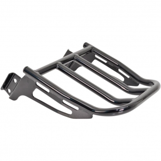 Motherwell Luggage Rack Sissybar in Gloss Black Finish Finish For 2004-2022 XL, 2000-2017 Softail, 2006-2017 Dyna Models (MWL-165-GB)