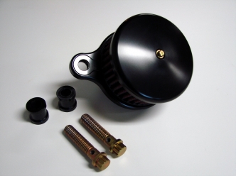 Joker Machine High-Performance Air Cleaner Smooth In Black Finish For 1991-2006 Sportster Models With CV Carb (10-201B)