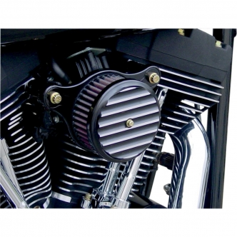 Joker Machine High Performance Air Cleaner Finned In Black Anodised Finish For Harley Davidson 2007-2020 Sportster Models (10-202B)