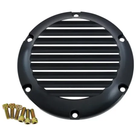 Joker Machine Finned Derby Cover In Black & Silver Finish For 2004-2022 Sportster Models (10-690B)