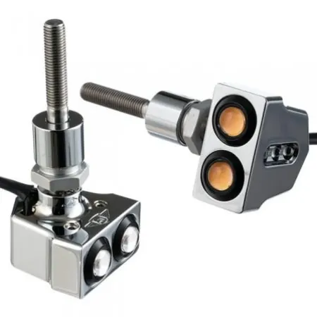 Joker Machine Dual Rat Eye LED Mirror Mount Turn Signals In Chrome Finish (05-216C)