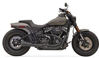 Bassani Road Rage 2 Into 1 Exhaust In Black For 2018-2023 Softail Fat Bob Models (1S52RB)