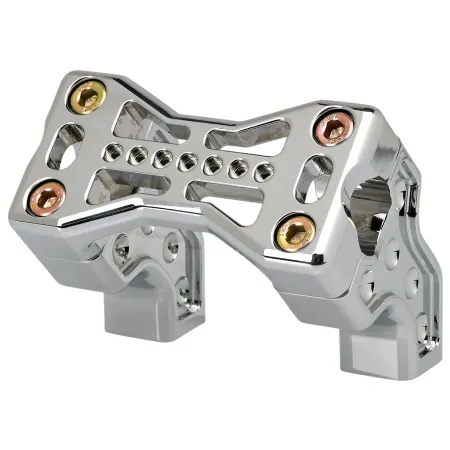 Joker Machine Bridge Handlebar 1 1/2 Inch Pullback 2 1/2 Inch Risers In Chrome Finish (03-866-1C)