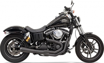 Bassani Road Rage II Mega Power 2 Into 1 Exhaust System In Black For 1999-2017 Dyna Models (1D32RB)