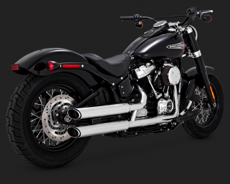 Vance & Hines Twin Slash Slip-Ons In Chrome for Harley Davidson 2018-2023 Softail Motorcycles (16875)