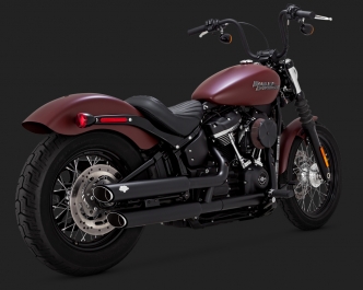 Vance & Hines Twin Slash Slip-Ons In Black for Harley Davidson 2018-2023 Softail Motorcycles (46875)