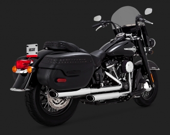 Vance & Hines Twin Slash Slip-Ons In Chrome for Harley Davidson 2018-2023 Softail Heritage & Deluxe Motorcycles (16879)