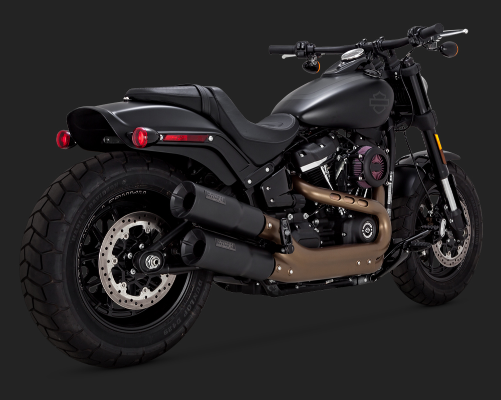 Vance & Hines HiOutput SlipOns In Black for Harley Davidson 20182023