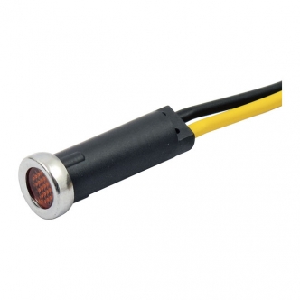 Doss LED Indicator Light Amber Lens For 5/16 (8mm) Holes, With 30 Inch (76cm) Wire (ARM213205)