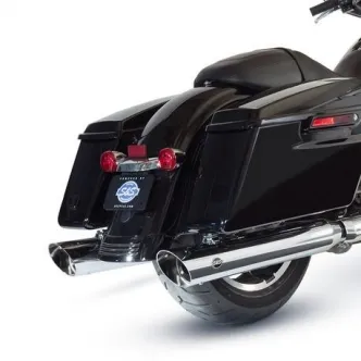 S&S Cycles 4 Inch Touring Slip-On Mufflers In Chrome For 2017-2024 Touring Models (550-0695)