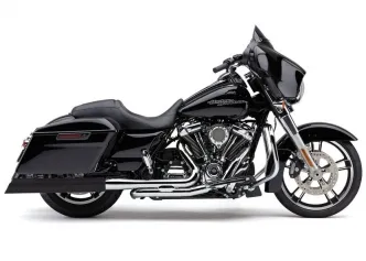 Cobra 909 Upper Cut Mufflers In Black For Harley Davidson 1995-2016 Touring Models (6268RB)