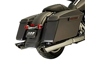 SuperTrapp Kerker Mufflers Slip-On Slash in Chrome Finish For 2017-2022 FLHT/FLHR/FLHX/FLTRX/FLTRU Models (128-78132)