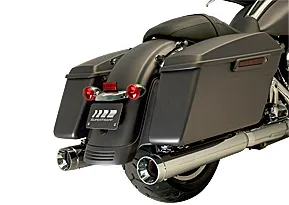 SuperTrapp Kerker 4 Inch Mufflers Slip-On Without Stout in Chrome Finish For 2017-2022 FLHT/FLHR/FLHX/FLTRX/FLTRU Models (140-78228)