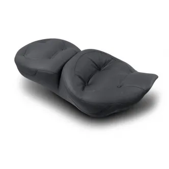 Mustang Seat Ultra Vinyl 2-Up, Pillow Top Smooth 17 Inch W x 14 Inch W Front, Rear Black For 1999-2007 FLHR, 2006-2007 FLHX (Except FLHRS) Models (75465)