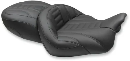 Mustang Seat Super Vinyl 2-Up Special Plain 19 Inch Rear Width x 14 Inch Front Width For 2015-2025 FLRT Models (79598)