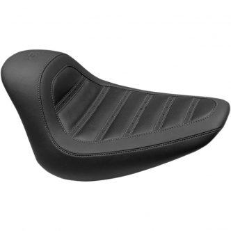 Mustang Fred Kodling Signature Series Seat Leather, Vinyl Solo Ribbed Smooth Front in Black For 2013-2017 Breakout Models (76301)