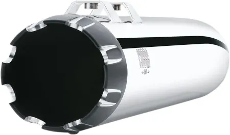Cobra 4 Inch Dual Cut Mufflers In Chrome With Contrast Cut Tip For 1995-2016 Harley Davidson Touring Models (6266)