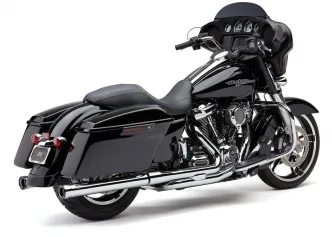 Cobra 3 Inch Slip On Mufflers With Race-Pro Tips In Chrome For 2017-2024 Harley Davidson Touring Models (6071)