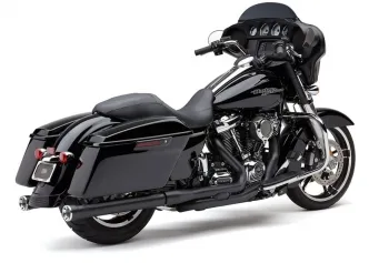 Cobra 3 Inch Slip On Mufflers With Race-Pro Tips In Black For 2017-2024 Harley Davidson Touring Models (6071RB)