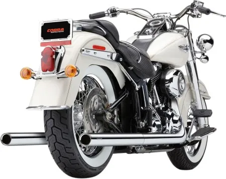 Cobra Softail Dual Exhaust System With Billet Tips For Harley Davidson 2007-2011 Softail (6985)