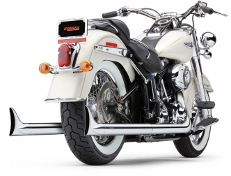 Cobra Softail Dual Exhaust System With Fishtail Tips For Harley Davidson 2007-2011 Softail Motorcycles (6988) 