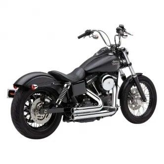 Cobra 909 2 Into 2 Exhaust System In Chrome For Harley Davidson 2012-2017 Softail Motorcycles (6711)