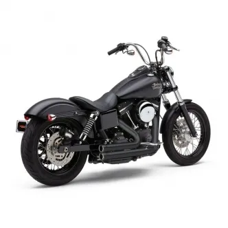 Cobra 909 2 Into 2 Exhaust System In Black For Harley Davidson 2012-2017 Softail Motorcycles (6711B)