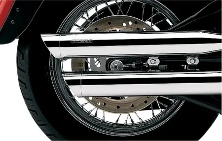 Cobra Slip-On 3 Inch Mufflers In Chrome Finish For Harley Davidson 2000-2006 FXST/B/C/S Softail Motorcycles (6004)